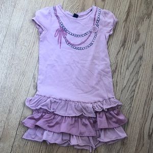 Dusty pink ruffle dress
